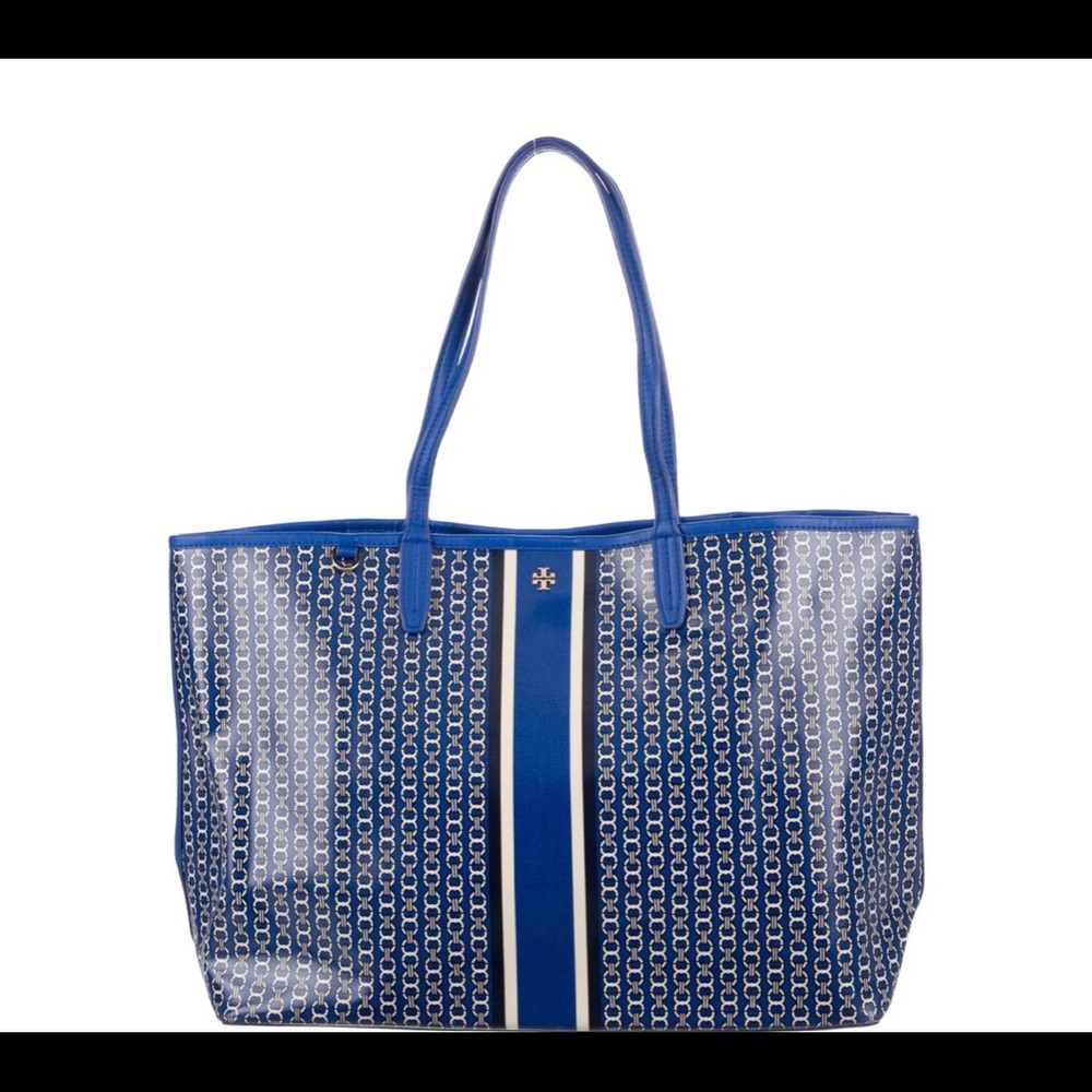 Tory Burch Gemini Link Coated Canvas Tote.